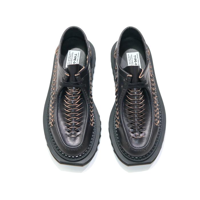 elephant TRIBAL fabrics / Knitting Double Sole Shoes(BLACK