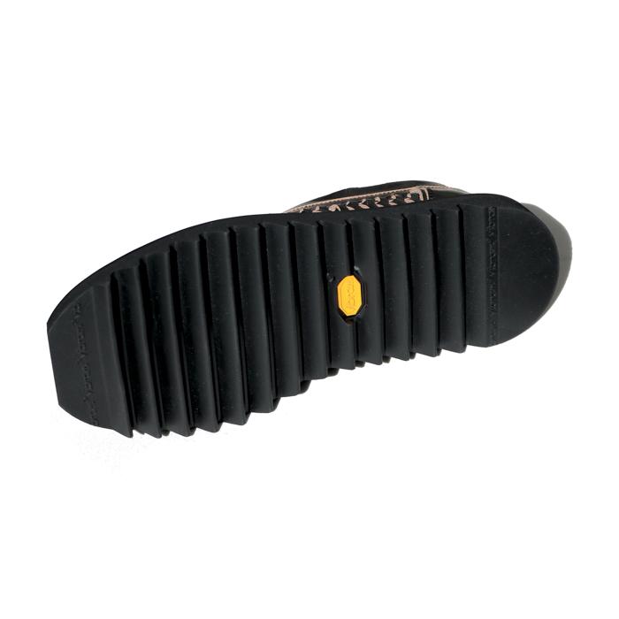 elephant TRIBAL fabrics / Knitting Double Sole Shoes(BLACK