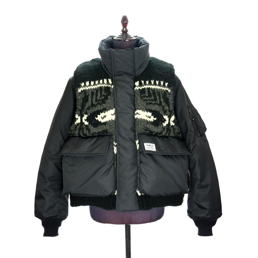 elephant TRIBAL fabrics / Hybrid Cowichan Blouson (BLACK