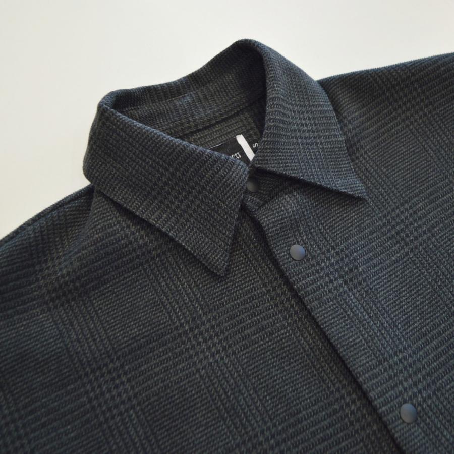 elephant TRIBAL fabrics / Arm layered big shirt (BLACK) : Proof Of