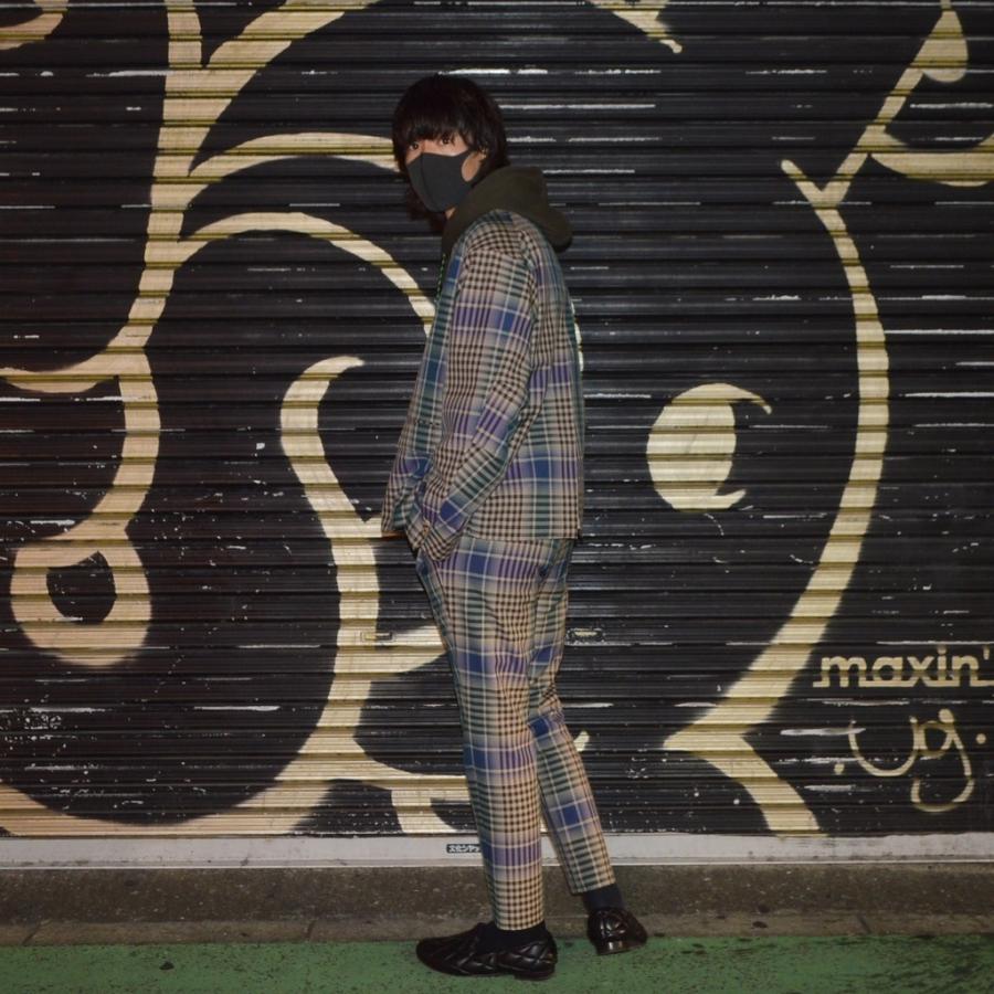 JieDa（ジエダ） / CHECK DOUBLE TAILORED JACKET&TUCK SLACKS(BEIGE 