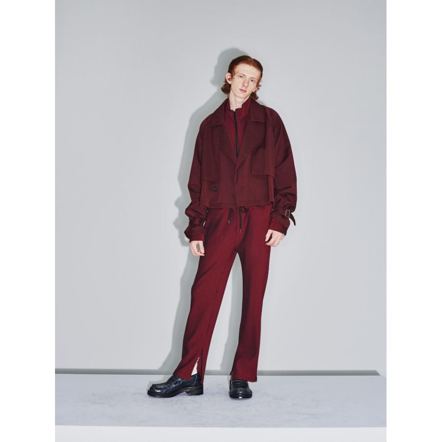 JieDa JieDa(ジエダ) / GABARDINE SHORT TRENCH JACKET (BURGUNDY  