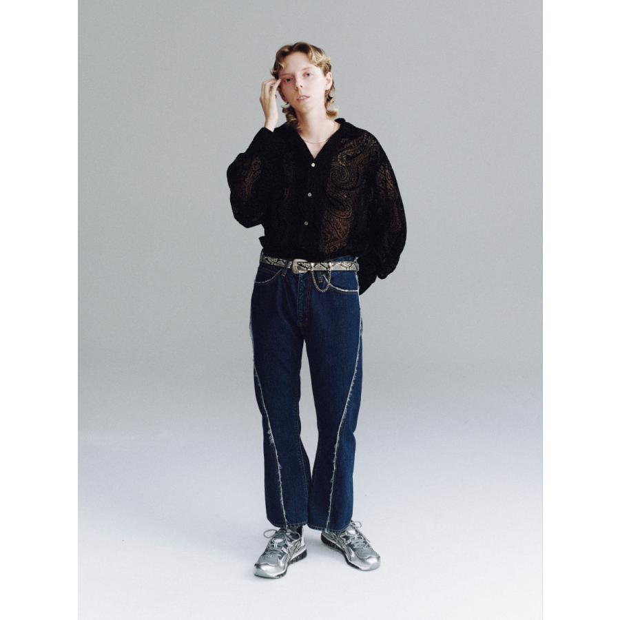 JieDa JieDa(ジエダ) / OPAL OPEN COLLAR SHIRT LS (BLACK) : Proof Of 