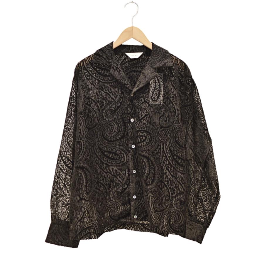JieDa(ジエダ) / OPAL OPEN COLLAR SHIRT LS (BLACK) : jie-21s-sh09 