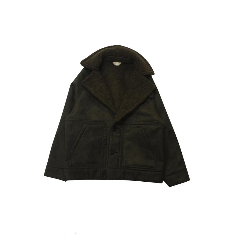 JieDa FAKE FUR MONK JACKET GRAY