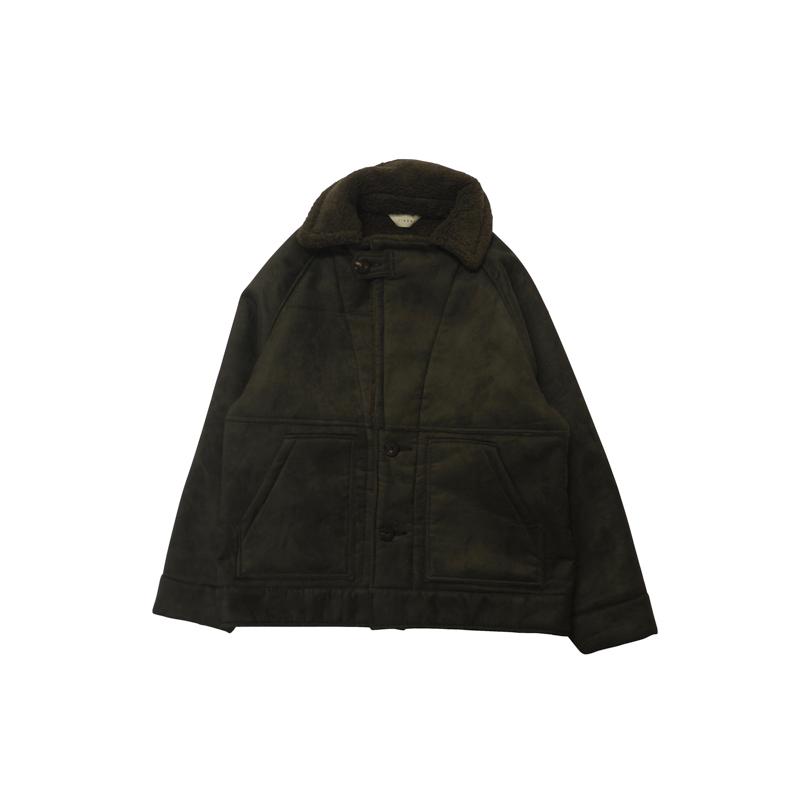 JieDa（ジエダ） / FAKE FUR MONK JACKET (CHARCOAL GRAY) : Proof Of