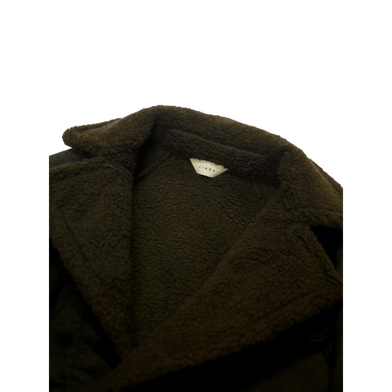 JieDa（ジエダ） / FAKE FUR MONK JACKET (CHARCOAL GRAY) : Proof Of