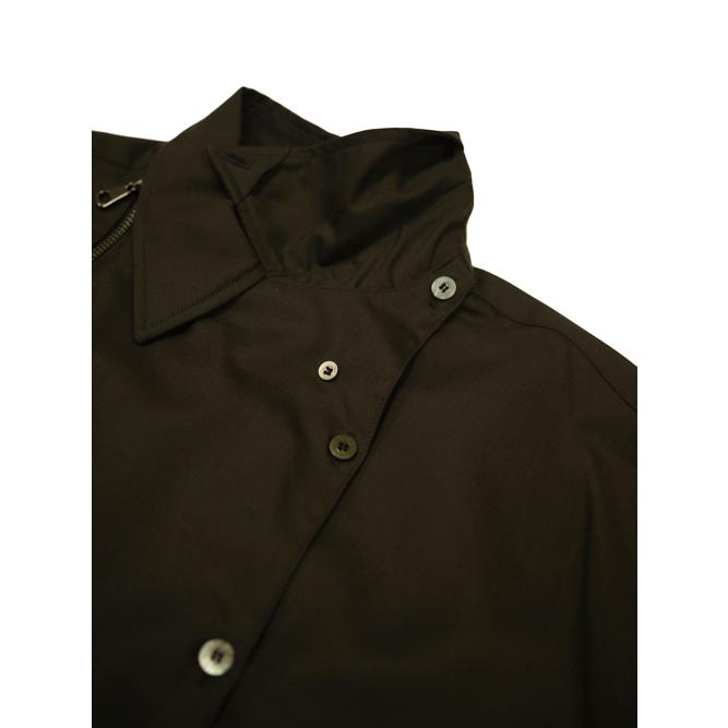 JieDa（ジエダ） / ZIP & BUTTON SHIRT (BROWN) : Proof Of Power