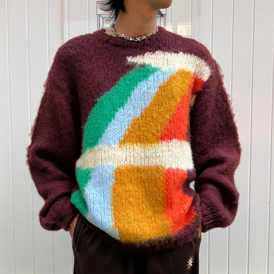 JIEDA 2022AW MOHAIR RAINBOW KNIT Mohair Cardigan Rainbow Colours