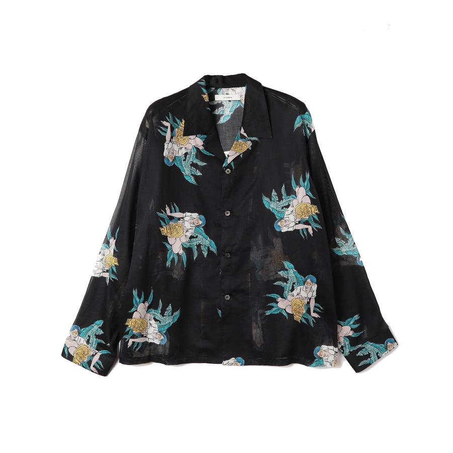 JieDa / 23S/ALOHALONE/長袖シャツ/2/コットン/BLK/JIE-23S-SH02 JieDa（ジエダ） / ALOHA LONE SHIRT (BLACK) : Proof Of Power - 通販