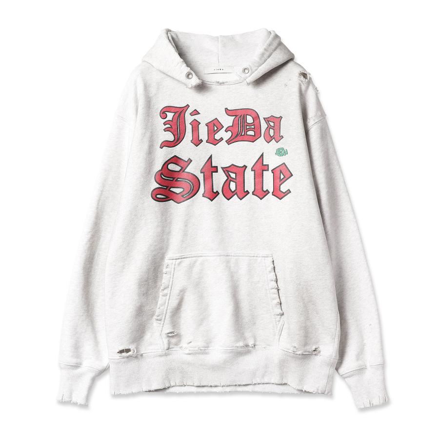 JieDa(ジエダ) / JieDa STATE SWEAT HOODIE (GRAY) : jie-23w-ct08-a