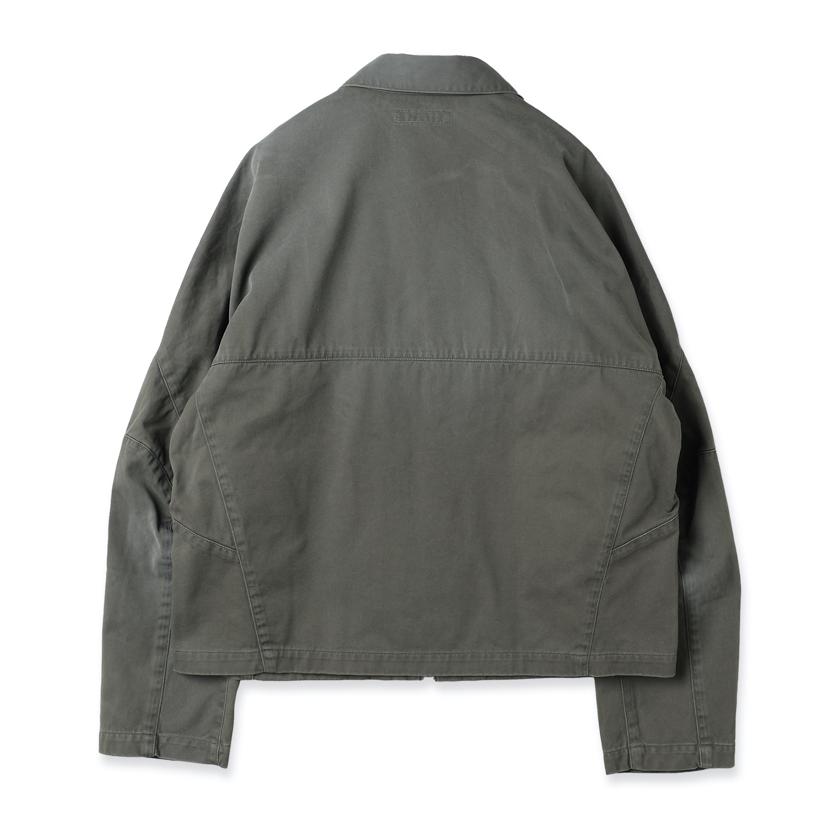 JieDa JieDa(ジエダ) / DRAPING CHINO ZIP JACKET (SMOKE GRAY JieDa JieDa(ジエダ) / DRAPING CHINO ZIP JACKET (SMOKE GRAY