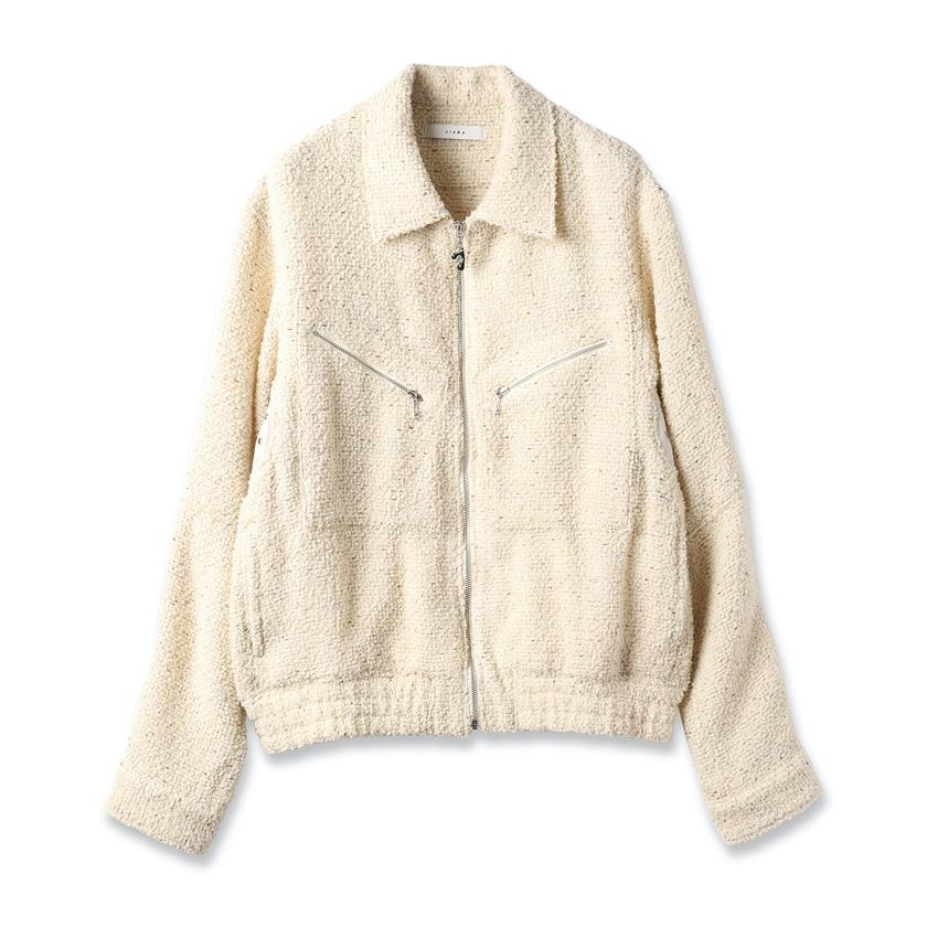 JIEDA TWEED ZIP KNIT