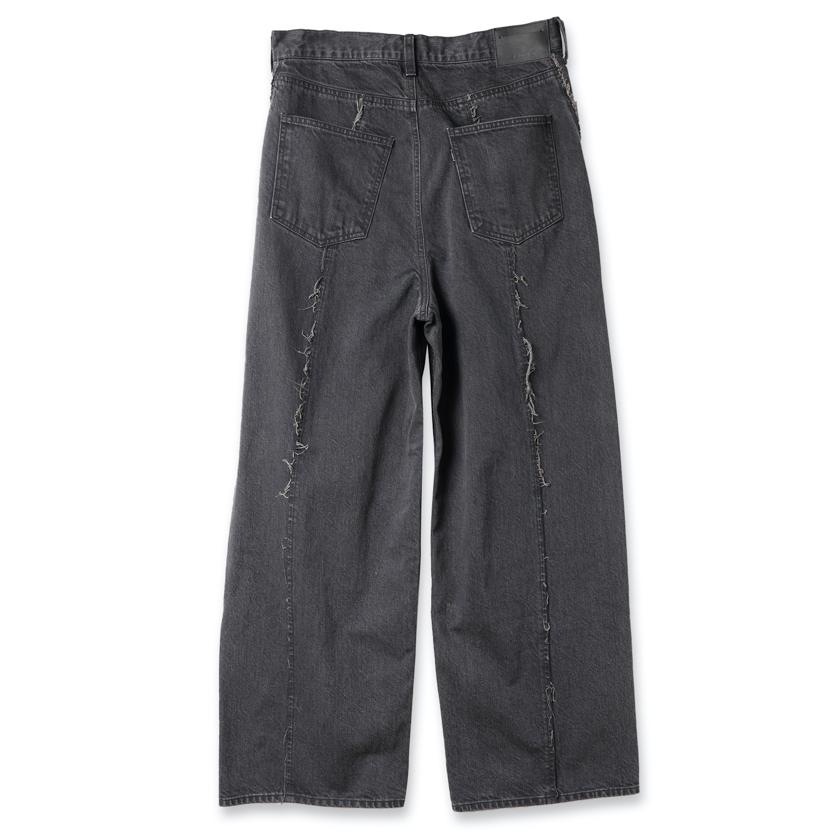 JieDa JieDa(ジエダ) / USED LOOSE FIT JEANS (BLACK) : Proof