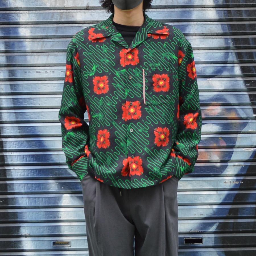 【NEONSIGN】POPPY LS SHIRT 21ss ネオンサイン NEON SIGN SIGN(ネオンサイン) / POPPY LS SHIRT (BLACK