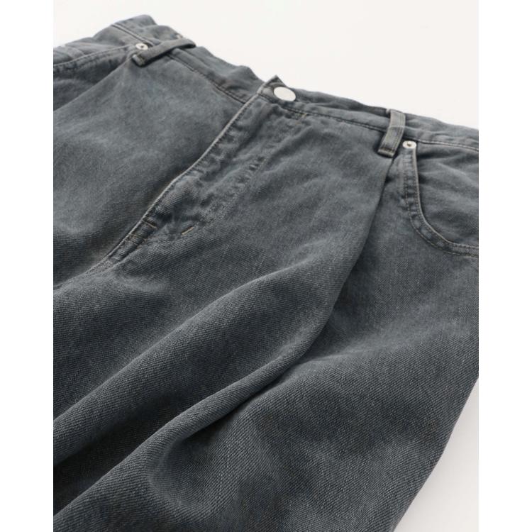 NEON SIGN SIGN(ネオンサイン) / W BLACK UNHEMMED WIDE DENIM