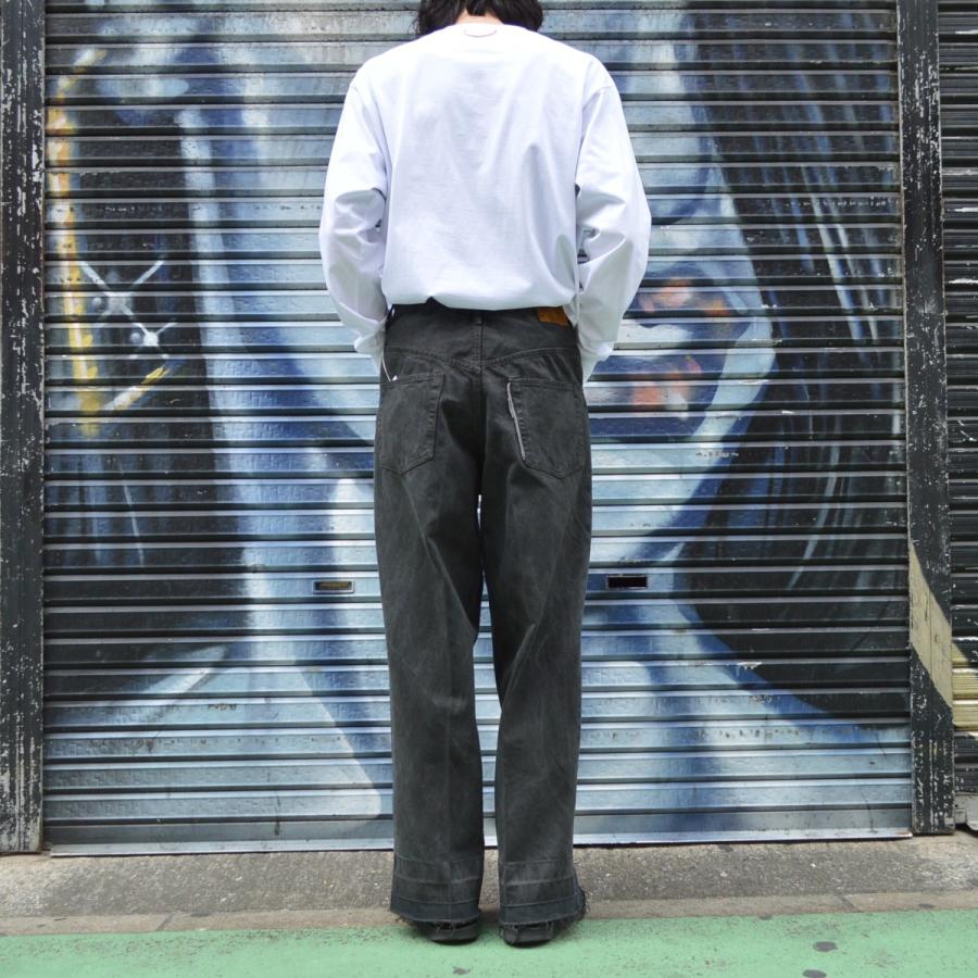 NEON SIGN SIGN(ネオンサイン) / W BLACK UNHEMMED WIDE DENIM NEON SIGN SIGN(ネオンサイン) / W BLACK UNHEMMED WIDE DENIM