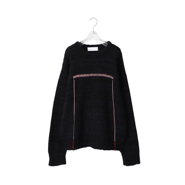 NEON SIGN SIGN(ネオンサイン) / Ne QUILTED MOHAIR JUMPER (MIDNIGHT  