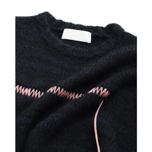 NEON SIGN（ネオンサイン） / Ne QUILTED MOHAIR JUMPER (MIDNIGHT 