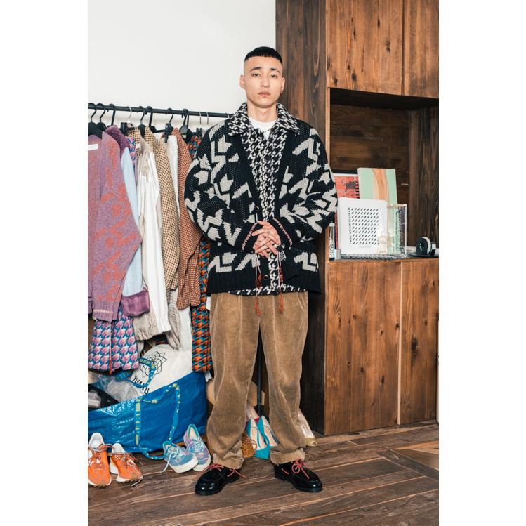 NEON SIGN（ネオンサイン） / MW PLOVERS QUILTED CARDIGAN (BLACK/TOP 