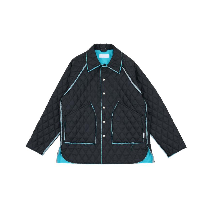 NEON SIGN(ネオンサイン) / Inside Out Quilting Jacket(BLACK×BLUE) n1661blk