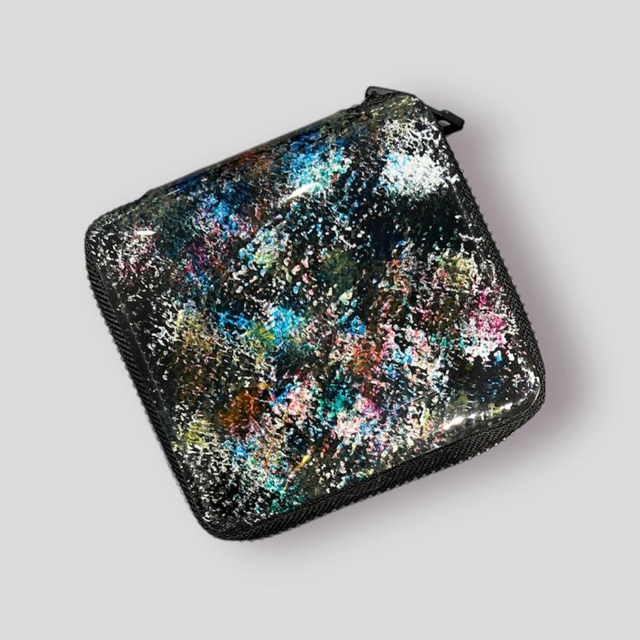 macromauro(マクロマウロ) / paint wallet (2つ折り財布/BLACK