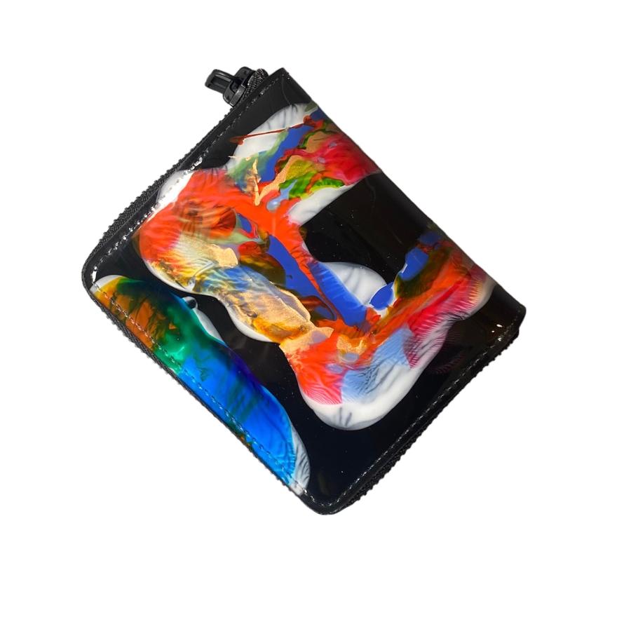 macromauroマクロマウロ / paint wallet O 2つ折り財布/BLACK