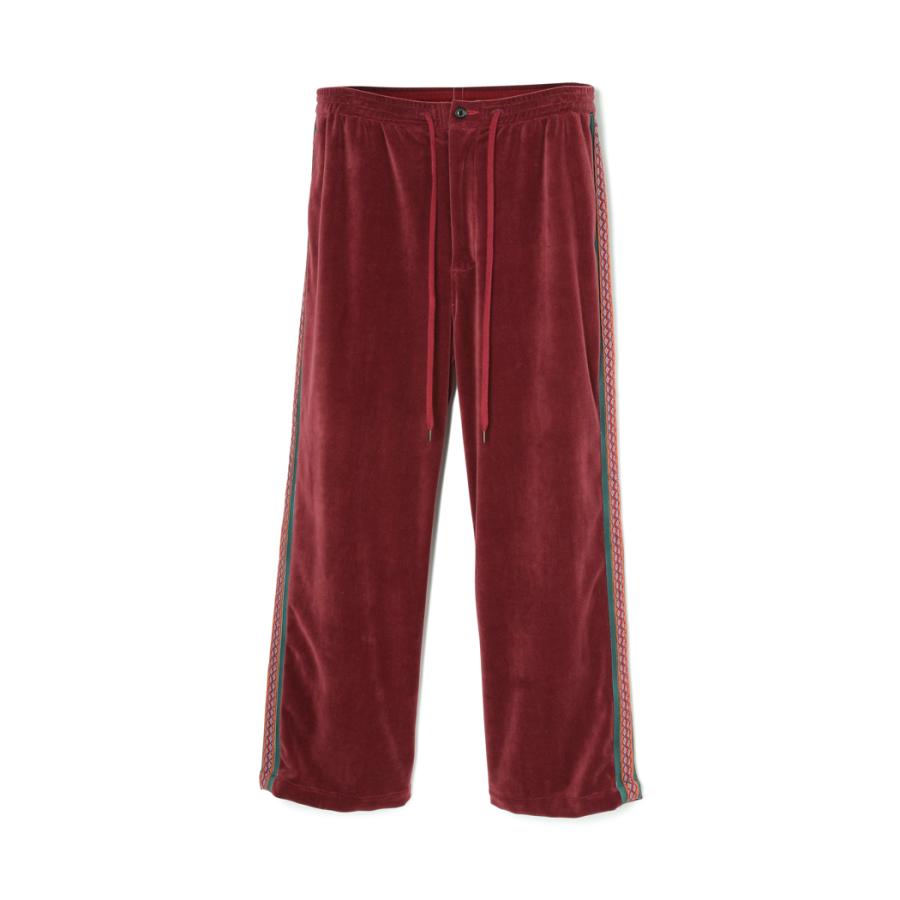 TUITACI(ツイタチ) / HEAVY OZ VELOUR LINED PANTS (BURGUNDY) : Proof 