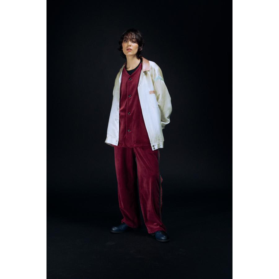 TUITACI(ツイタチ) / HEAVY OZ VELOUR LINED PANTS (BURGUNDY) : Proof 