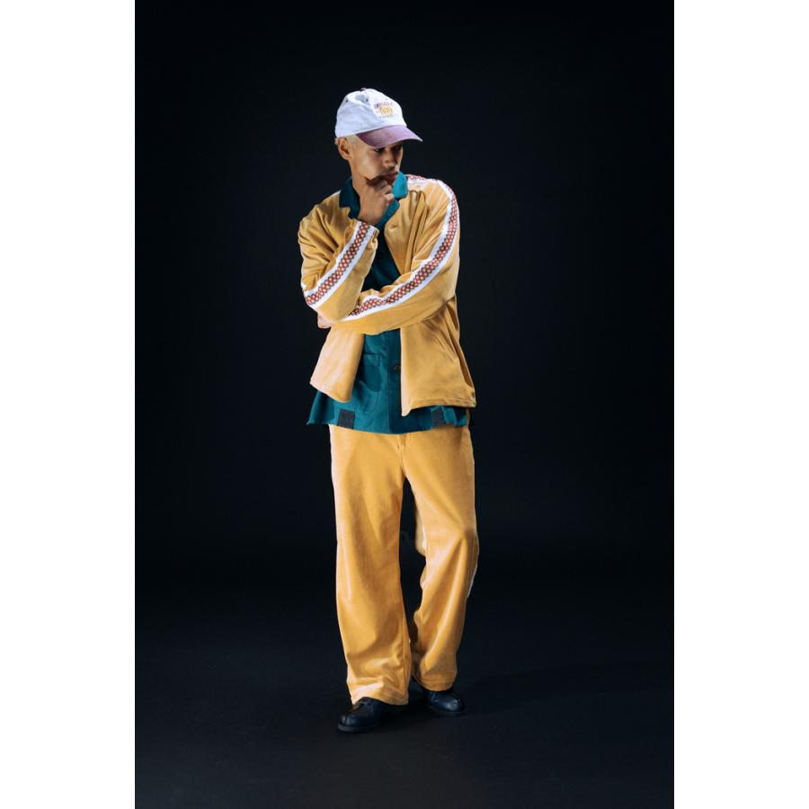 TUITACI 朔 ツイタチ - Heavy oz Velour Lined Pant - Mustard｜ワイド 
