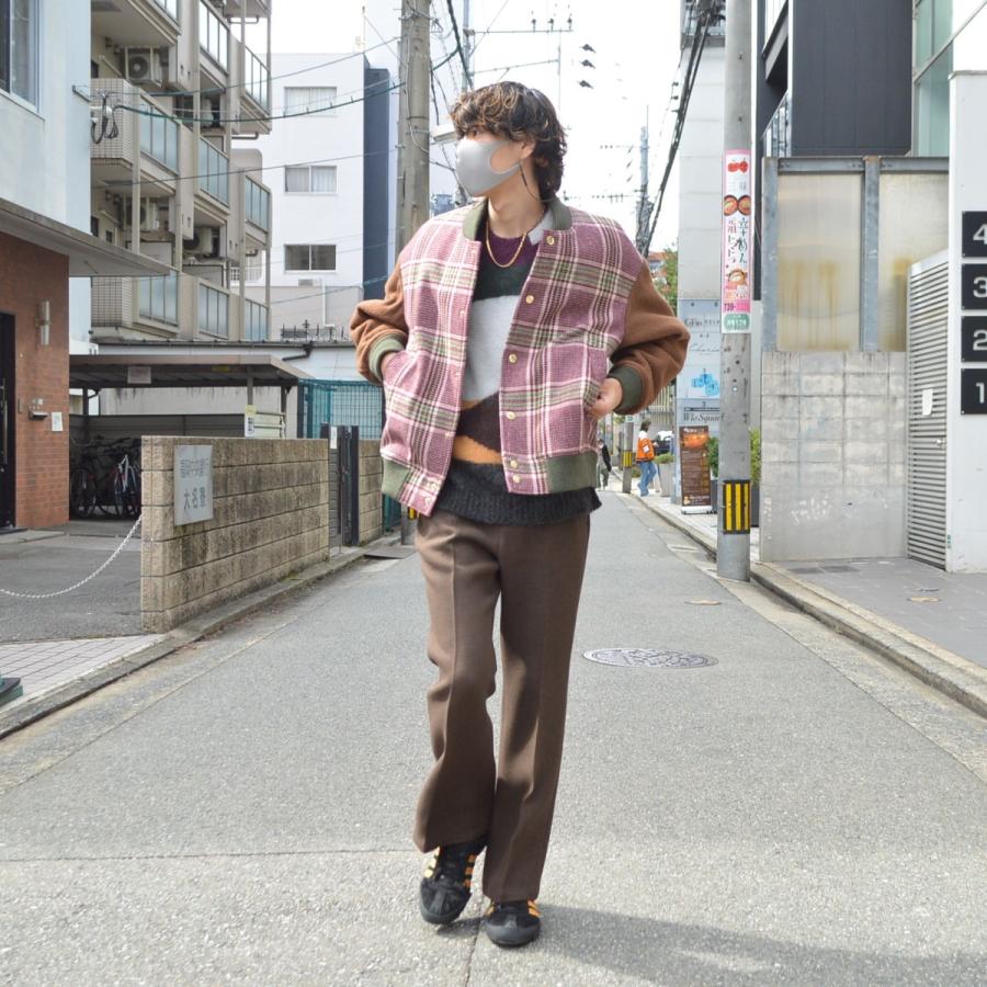 TAUPE（トープ） ヴィンテージチェックスタジアムジャンパー(WINE 