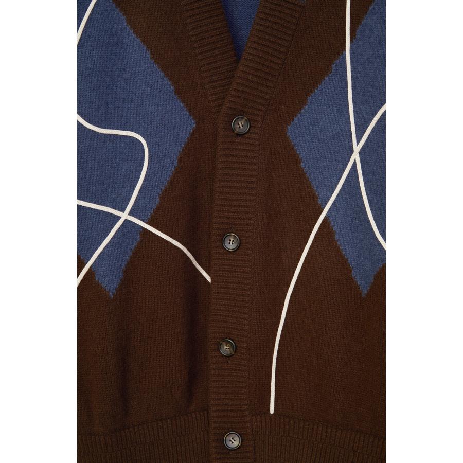 TAUPE TAUPE(トープ) / ストレインアーガイルカーディガン (BROWN