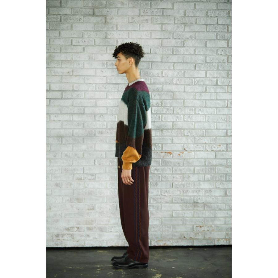 TAUPE TAUPE(トープ) / モヘヤインターシャクルーニット (D.GREEN  