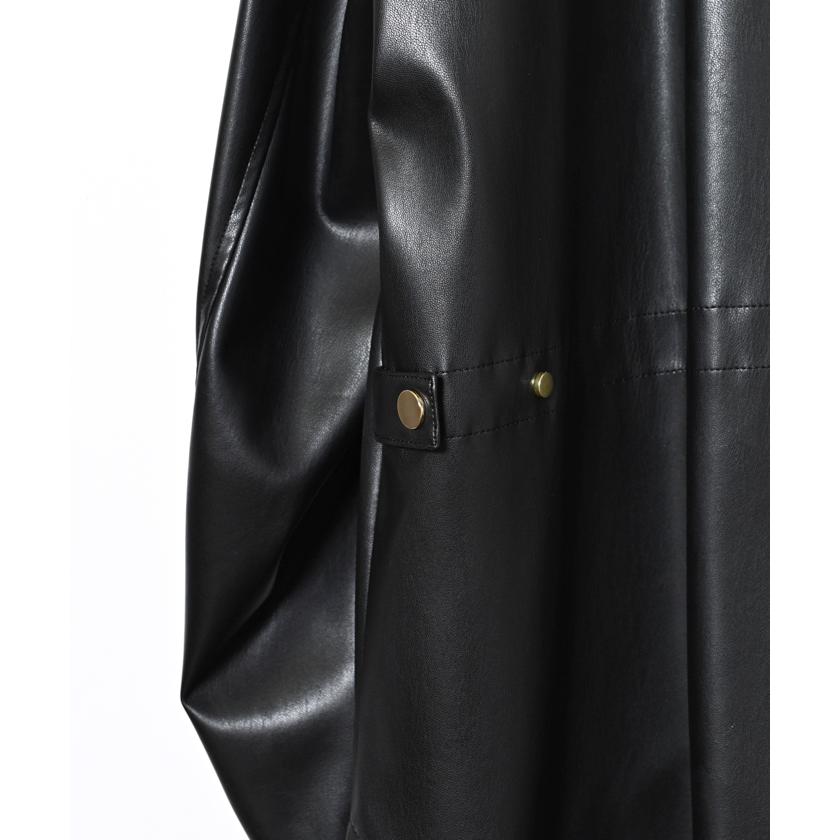 TAUPE（トープ） ヴィーガンレザーホースビットジャケット (BLACK