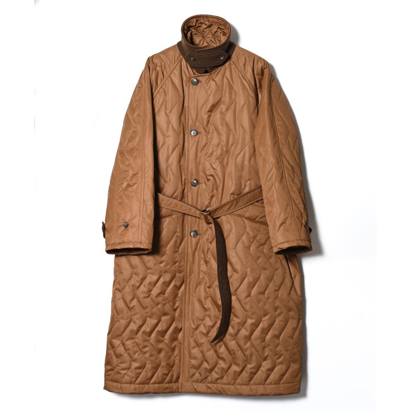 TAUPE / ウェーブキルトオフセットステンコート/2/ポリエステル/BRW/TPM223030 TAUPE TAUPE(トープ) / ウェーブキルトオフセットステンコート (CAMEL