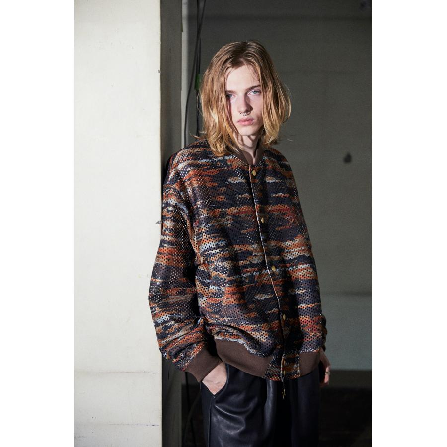 TAUPE(トープ) / Graphical Varsity Jacket (ORANGE) :tpm23102004-org