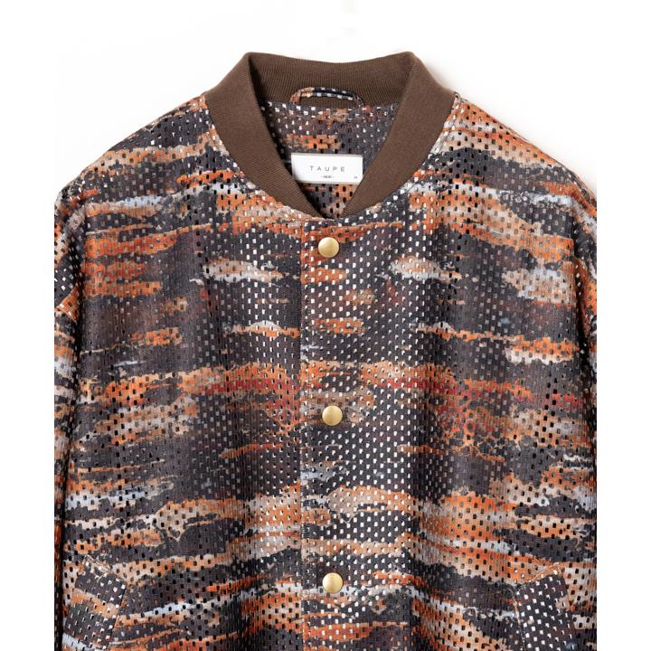 TAUPE(トープ) / Graphical Varsity Jacket (ORANGE) :tpm23102004-org