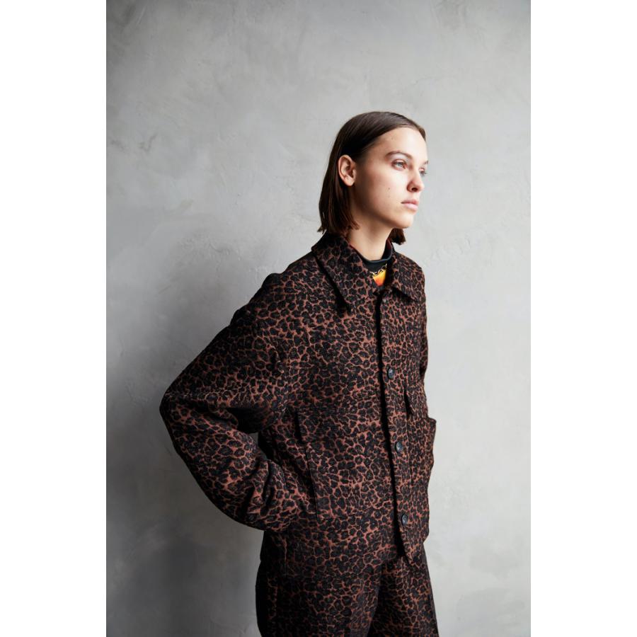 TAUPE / ジャケット/1/ポリエステル/BRW/レオパード/TPM23302003 TAUPE TAUPE(トープ) / LEOPARD JQ SHORT JACKET (BROWN) : Proof Of