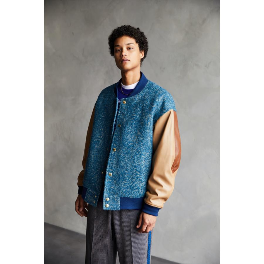 TAUPE(トープ) / TWEED JQ STADIUM JACKET (BLUE) : tpm23302007-blu 