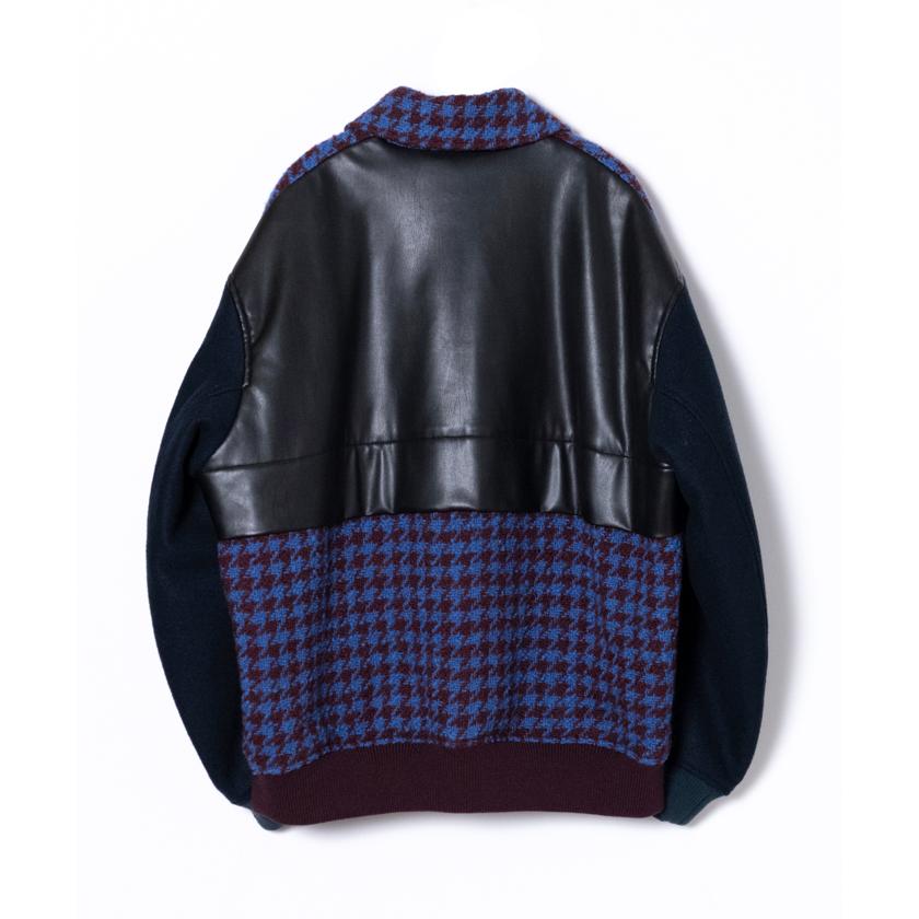 TAUPE（トープ） / QUILT HOUNDSTOOTH ZIP BLOUSON(WINE) : Proof Of