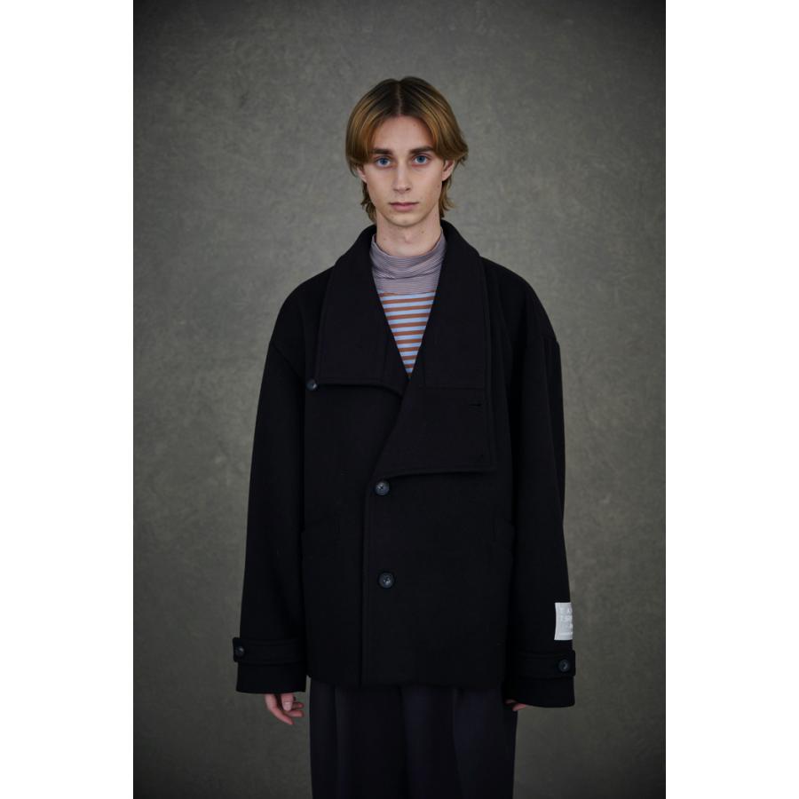 TAUPE / NEEDLE SHORT LOUNGE JACKET/コート/2/ポリエステル/BLU/TPM24302007 TAUPE TAUPE(トープ) / NEEDLE SHORT LOUNGE JACKET(BLACK) : Proof Of