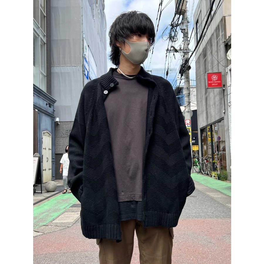 VU ヴウ long wide coat black super120'sウール VU ヴウ long wide