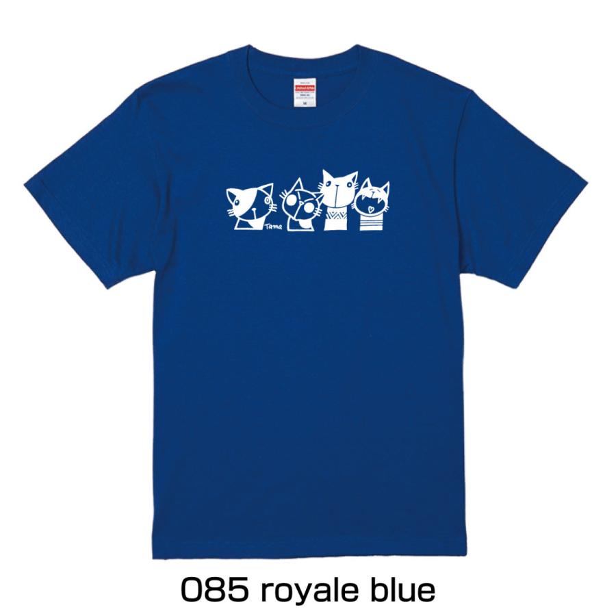 かわいいネコTシャツ ロイヤルブルー (猫・キャット)｜popart