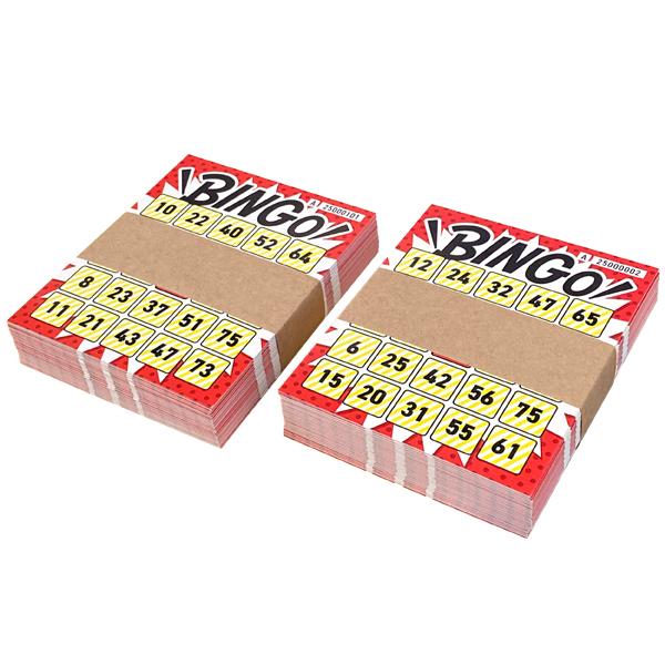 代引き不可】ビンゴカード（200枚セット） 8.8×10.8cm カード紙180kg
