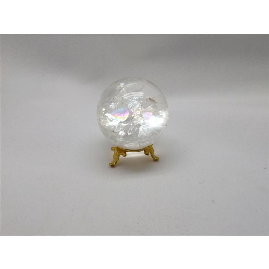 天然石 水晶玉 レインボー水晶玉
