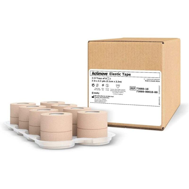 旧ジョンソンエンドジョンソン エラスチコン ELASTIKON 現アクティムーブ エラスティックテープ (タン幅50mm×4.6m（24本入
