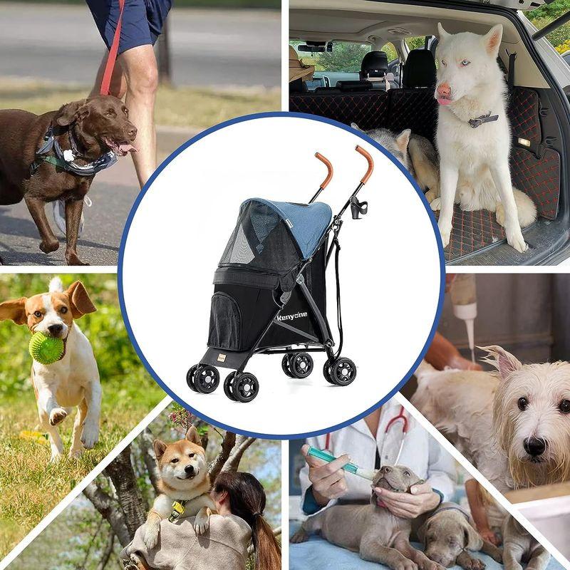 Kenyone ペットカート 折りたたみ 犬用ペットベビーカー 4輪 軽量コンパクト 多機能 犬用ベビーカー 小型犬 中型犬 猫 介護 散歩 Kenyone ペットカート 折りたたみ 犬用ペットベビーカー 4輪 軽量コンパクト 多機能 犬用ベビーカー 小型犬 中型犬 猫 介護 散歩 約