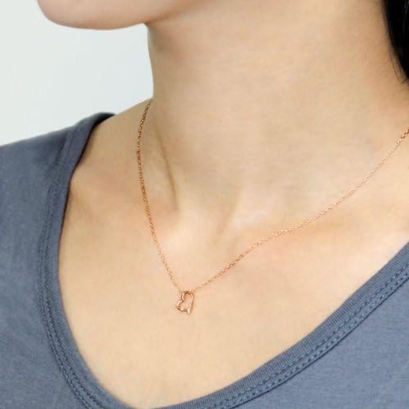 キャーロディディアマンテ CHIARO DI DIAMANTE K10ピンクゴールド×ダイヤモンド ハートペンダントネックレス CHD004 CHIARO DI DIAMANTE K10ピンクゴールド×ダイヤモンド ハートペンダントネックレス CHD004