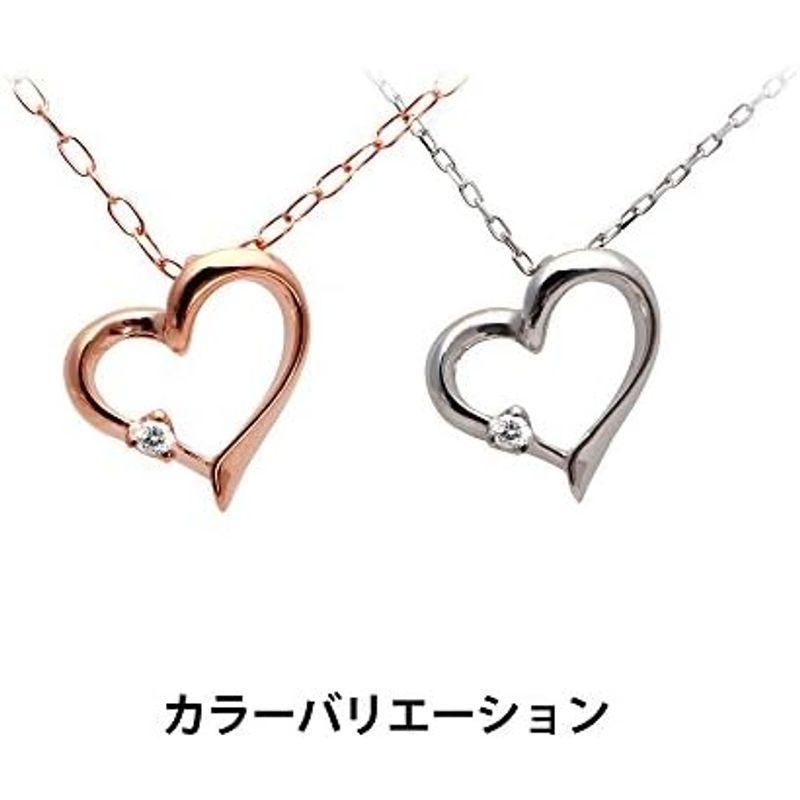 キャーロディディアマンテ CHIARO DI DIAMANTE K10ピンクゴールド×ダイヤモンド ハートペンダントネックレス CHD004 CHIARO DI DIAMANTE K10ピンクゴールド×ダイヤモンド ハートペンダントネックレス CHD004