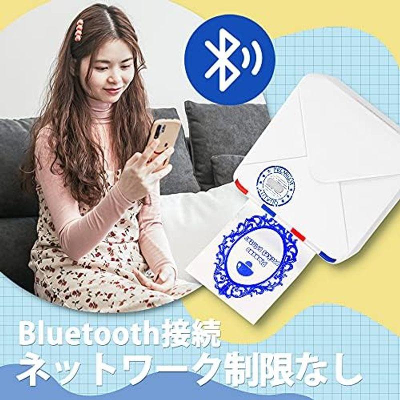 Phomemo　M02S　ミニプリンター　スマホ対応　モバイルプリンターサーマルプリンター　300DPI　白黒プリンター　ポータブル型　フォ